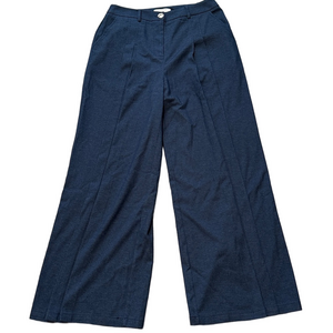NWT Commense blue wide leg pleated pants sz L